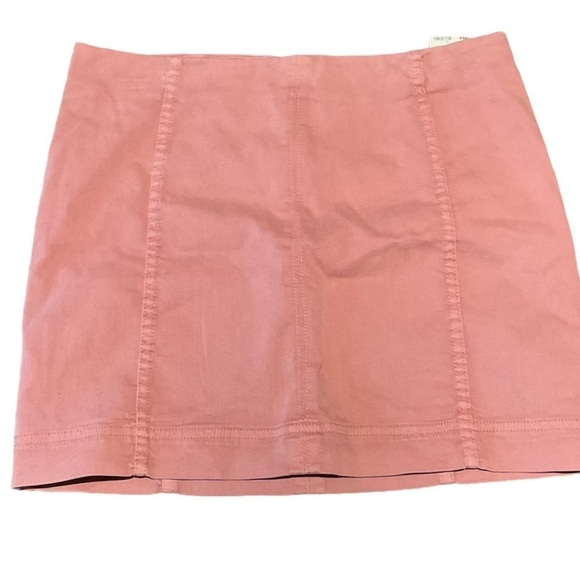 Jolt Washed Pink  Seamed Mini Skirt - Picture 2 of 10